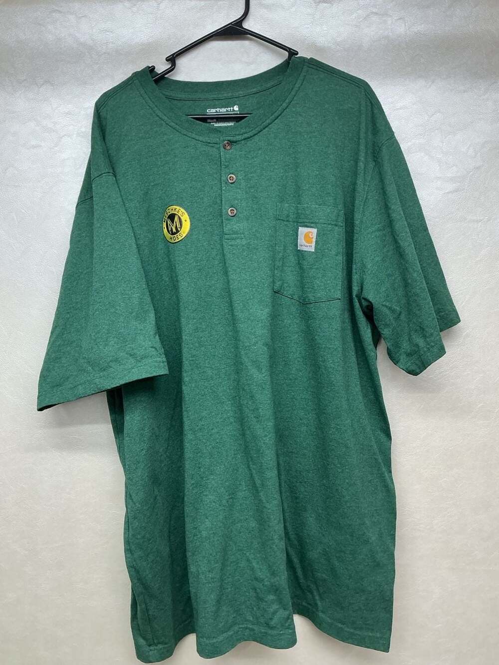 Carhartt Loose Fit Short Sleeve Heavyweight Pocket Henley T-Shirt  2XLT